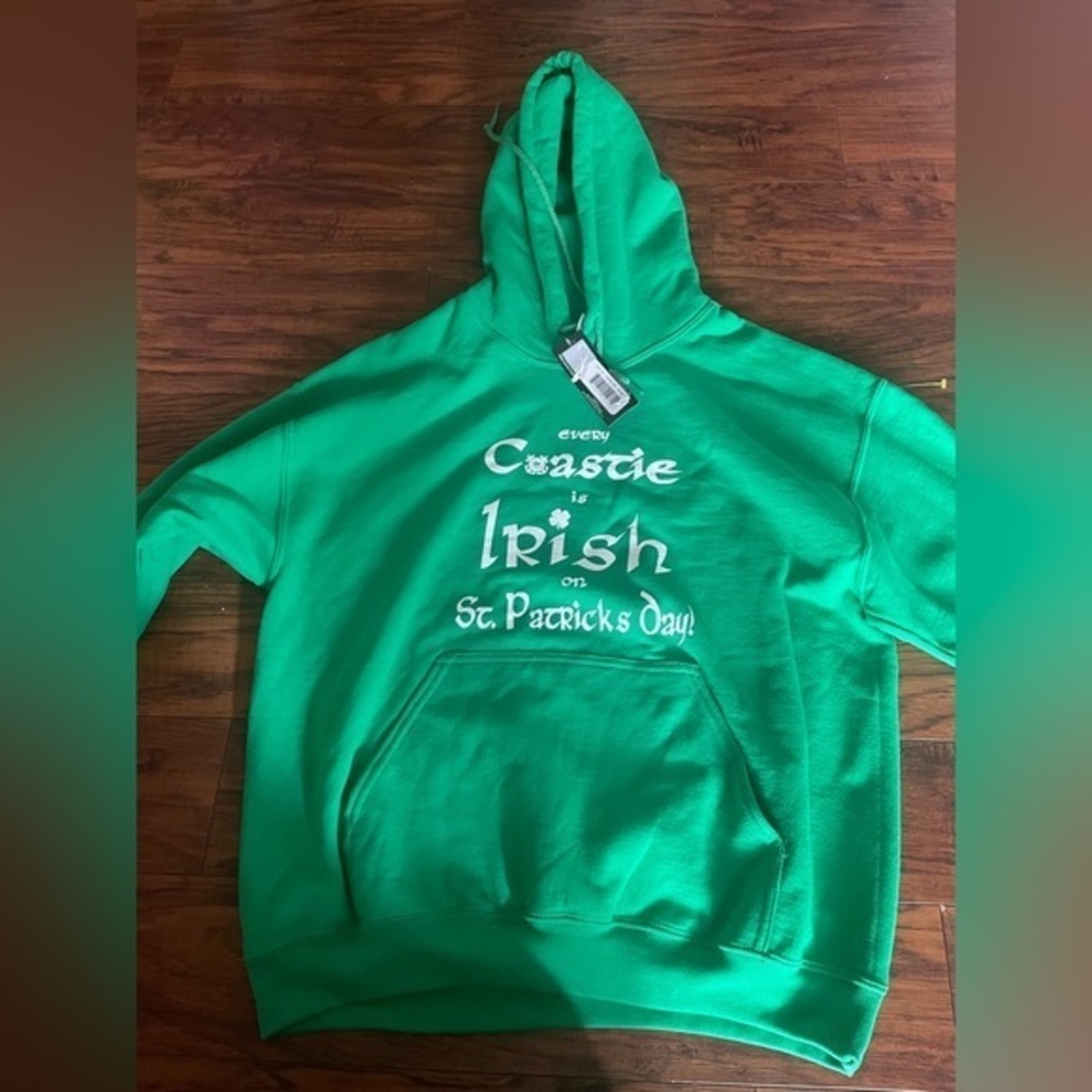 Gildan Large green sweater - fire for effect-